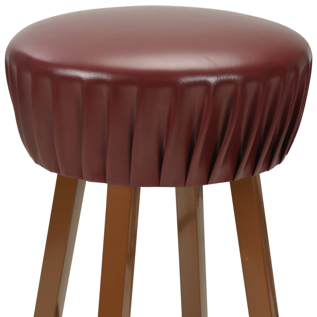 Barstoelen 2 st kunstleer bruin