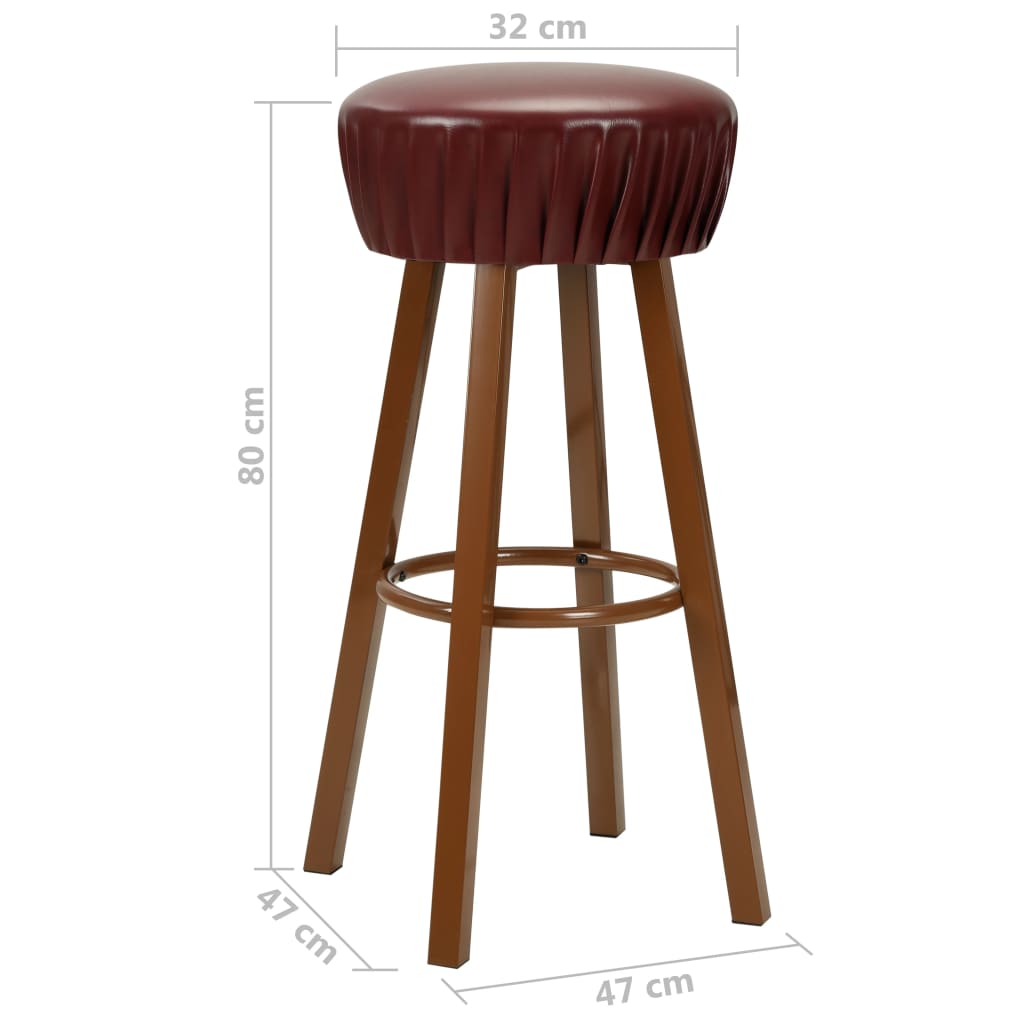 Barstoelen 2 st kunstleer bruin