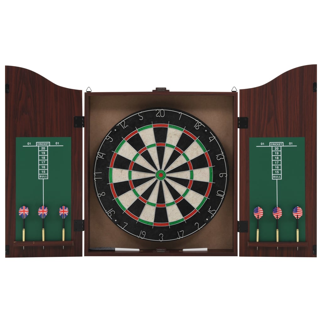 Dartbord Professioneel Met Kast En 6 Darts Sisal