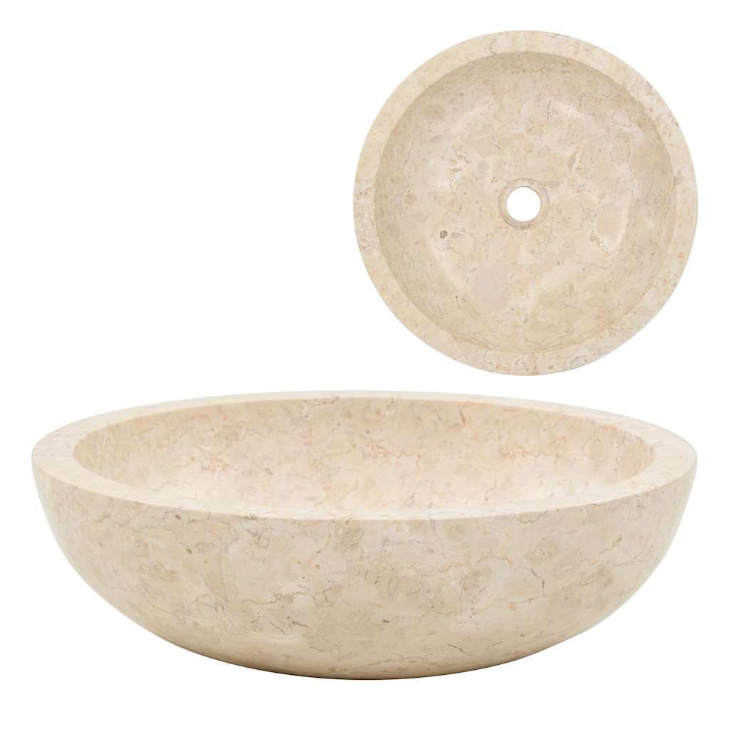 Gootsteen 40x12 cm marmer crème