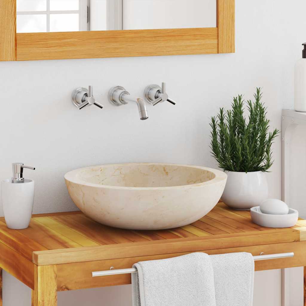 Gootsteen 40x12 cm marmer crème