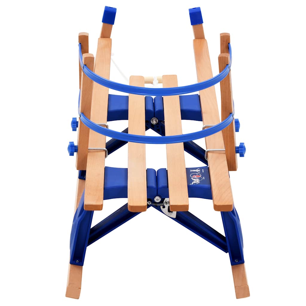 Sneeuwslee met rugleuning inklapbaar 119 cm hout