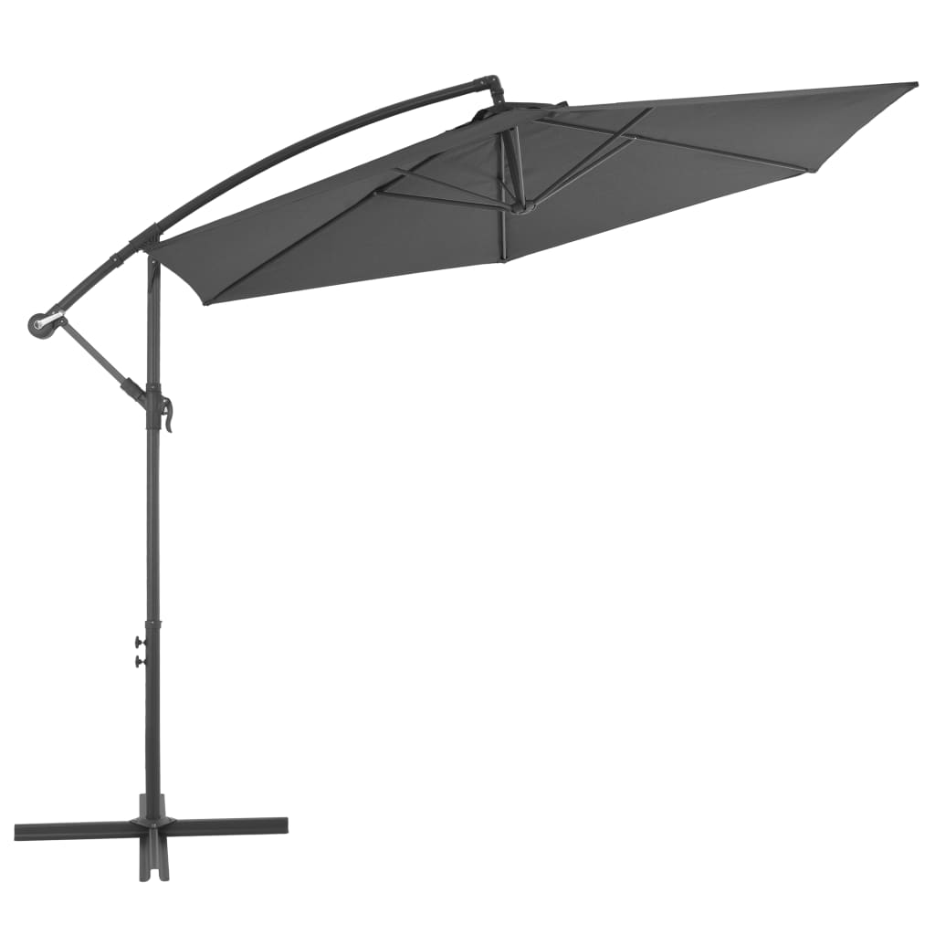 Zweefparasol Met Aluminium Paal 300 Cm Antraciet