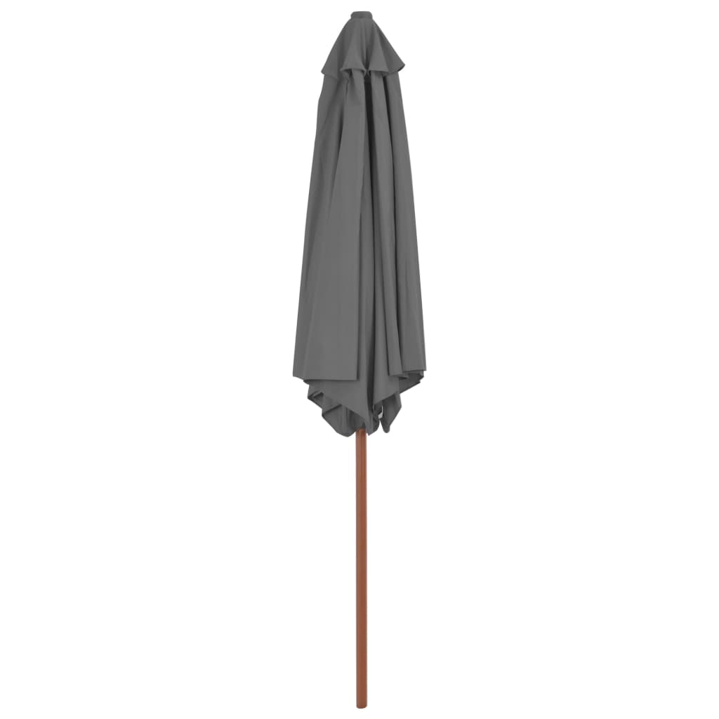 Parasol Met Houten Paal 270 Cm Antraciet