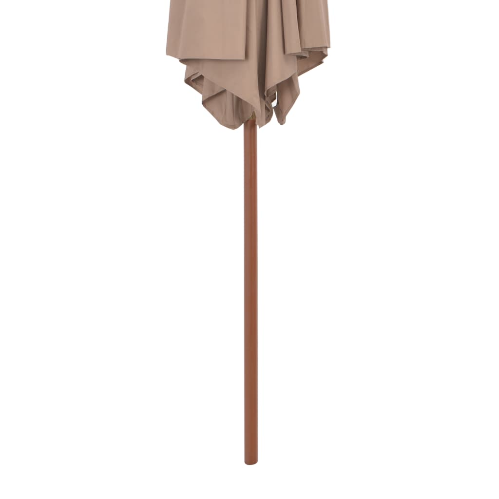 Parasol Met Houten Paal 270 Cm Taupe