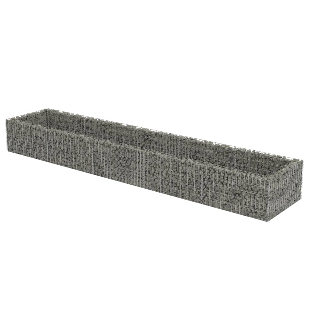 Gabion Plantenbak Verhoogd Gegalvaniseerd Staal 450 x 90 x 50 cm