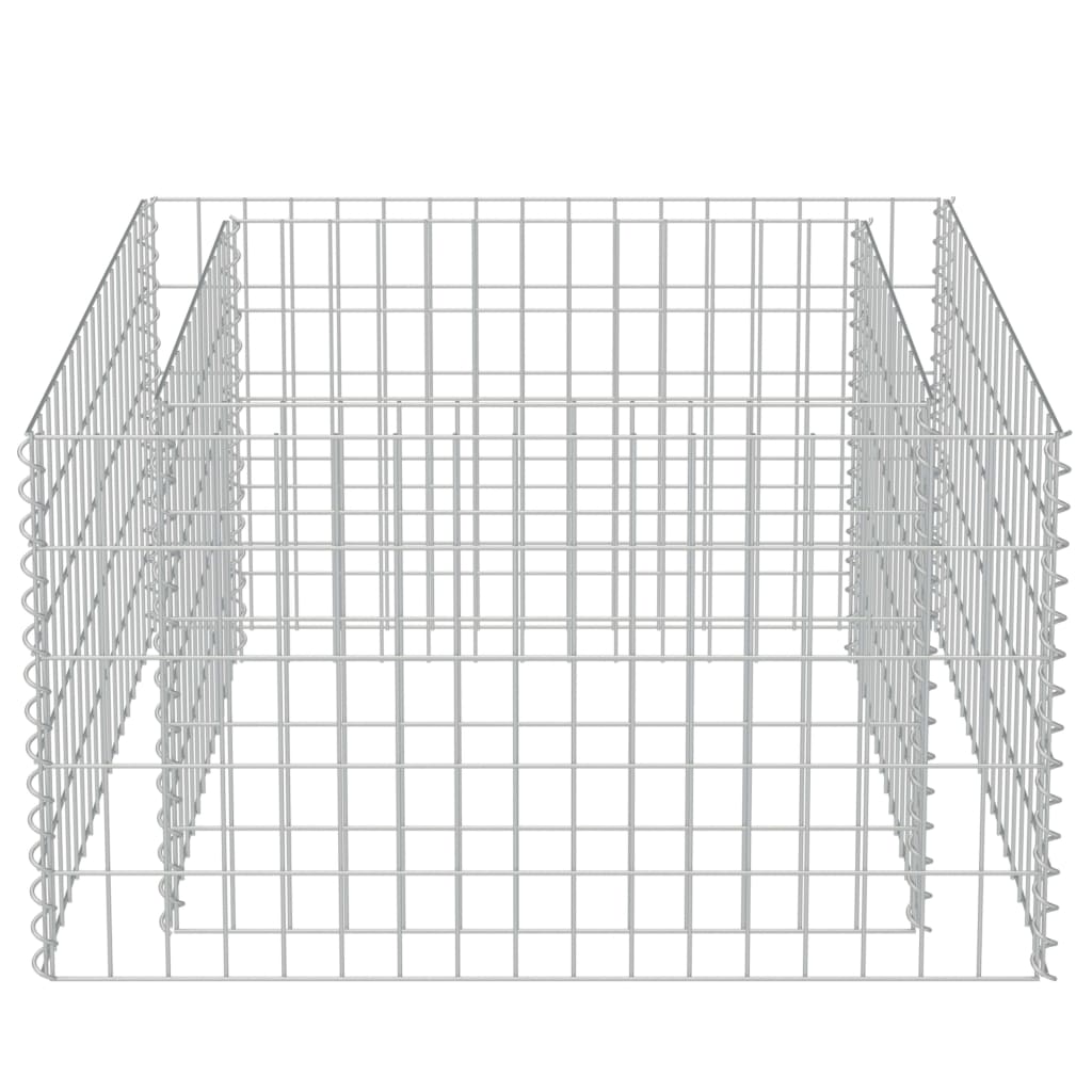 Gabion plantenbak verhoogd 90x90x50 cm gegalvaniseerd staal