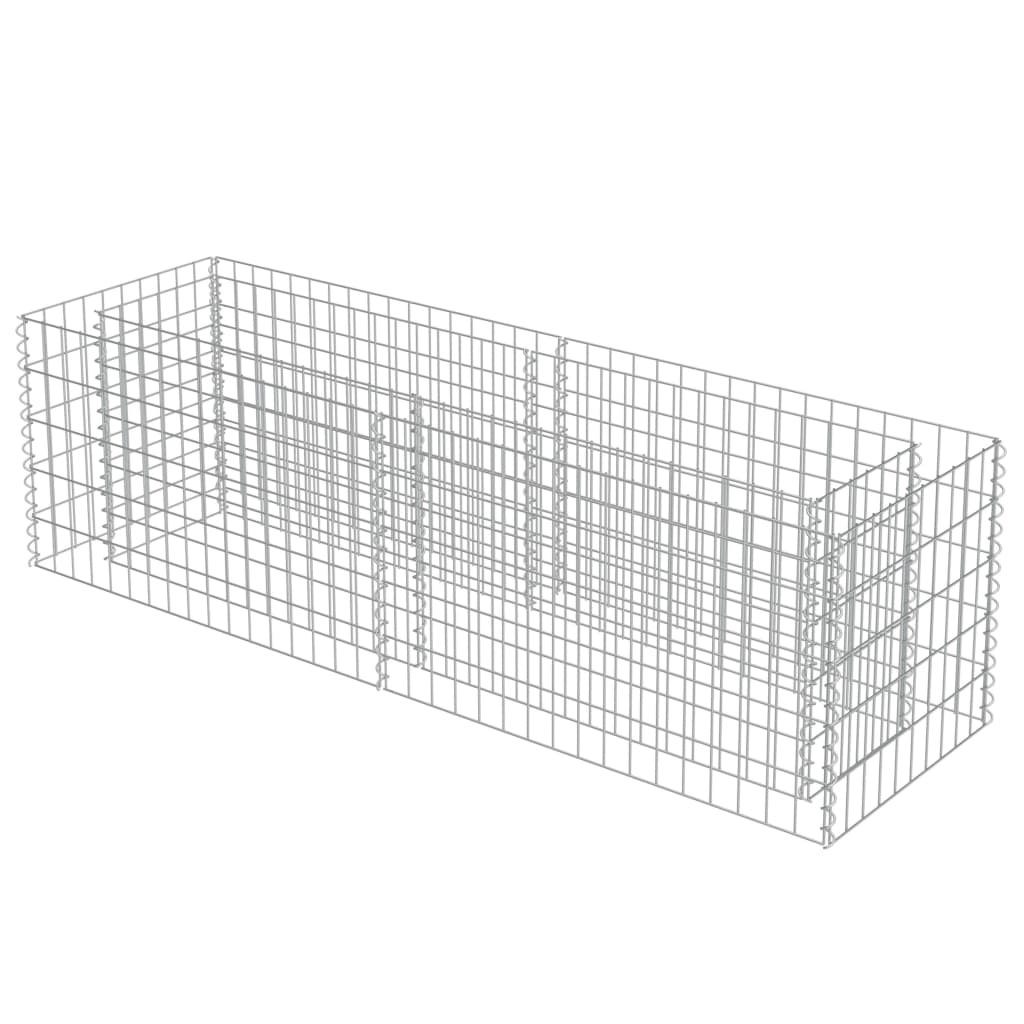 Gabion Plantenbak Verhoogd Gegalvaniseerd Staal 180 x 50 x 50 cm