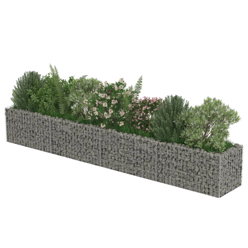 Gabion Plantenbak Verhoogd Gegalvaniseerd Staal 360 x 50 x 50 cm