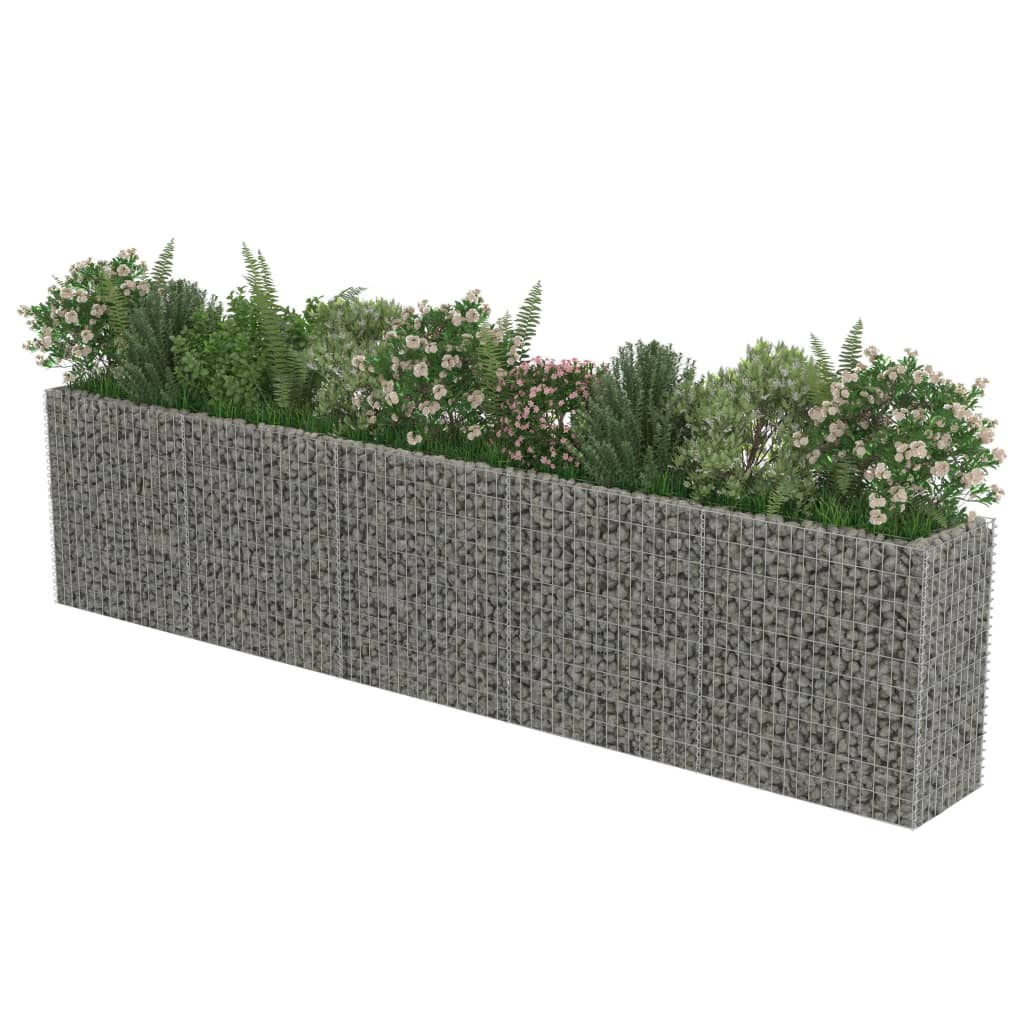 Gabion Plantenbak Verhoogd Gegalvaniseerd Staal 450 x 50 x 100 cm