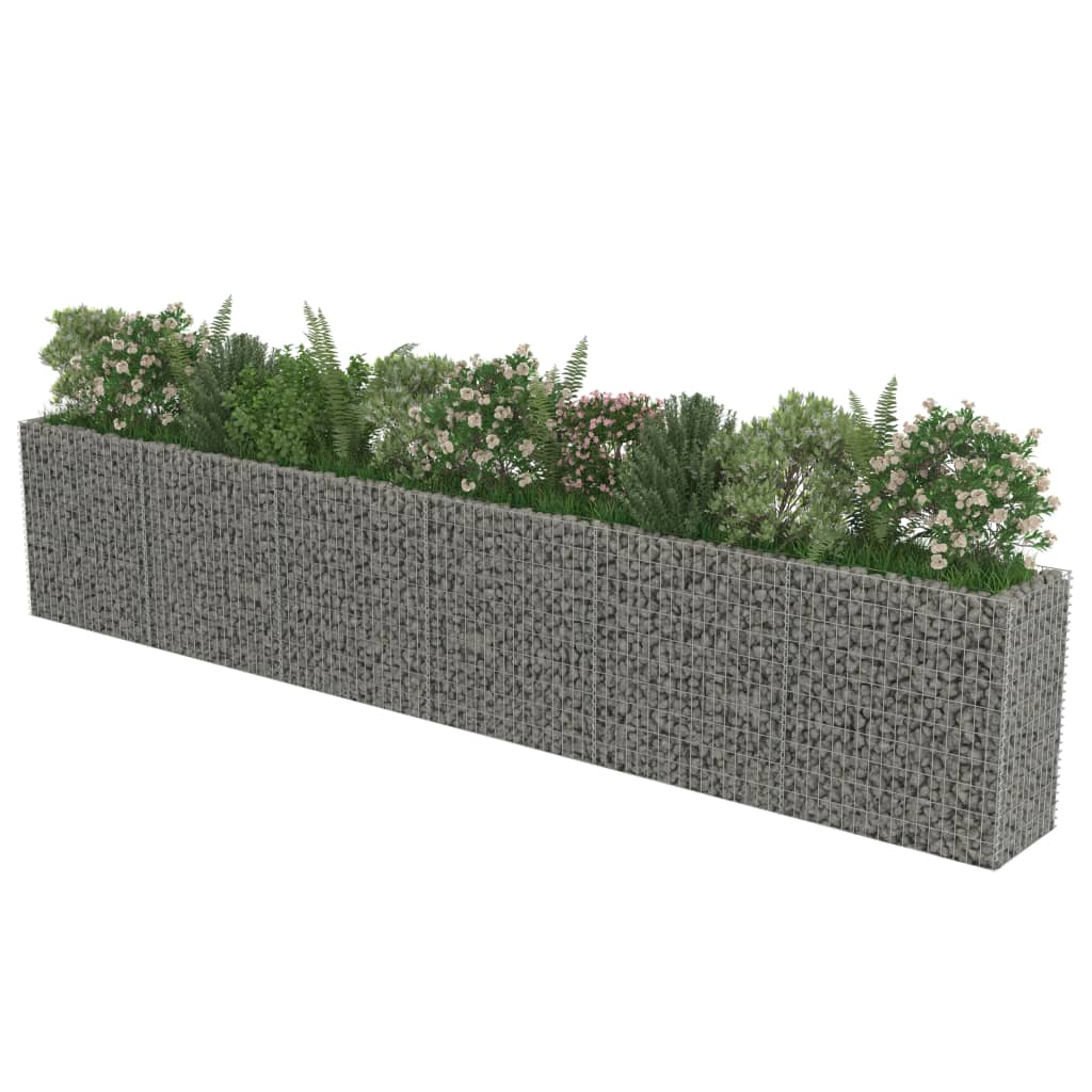 Gabion Plantenbak Verhoogd Gegalvaniseerd Staal 540 x 50 x 100 cm