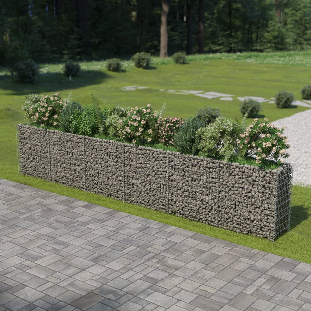 Gabion Plantenbak Verhoogd Gegalvaniseerd Staal 540 x 50 x 100 cm