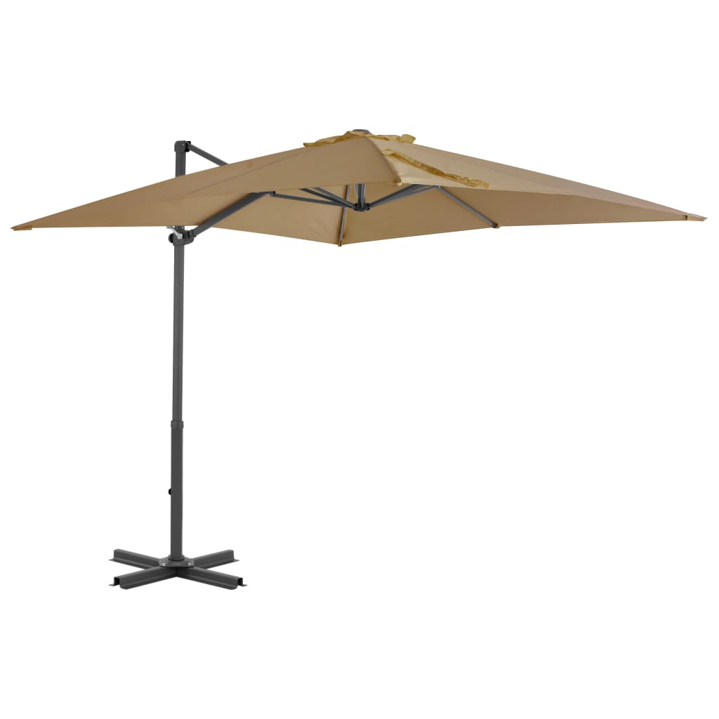 Zweefparasol Met Aluminium Paal 250X250 Cm Taupe 250 x 250 cm