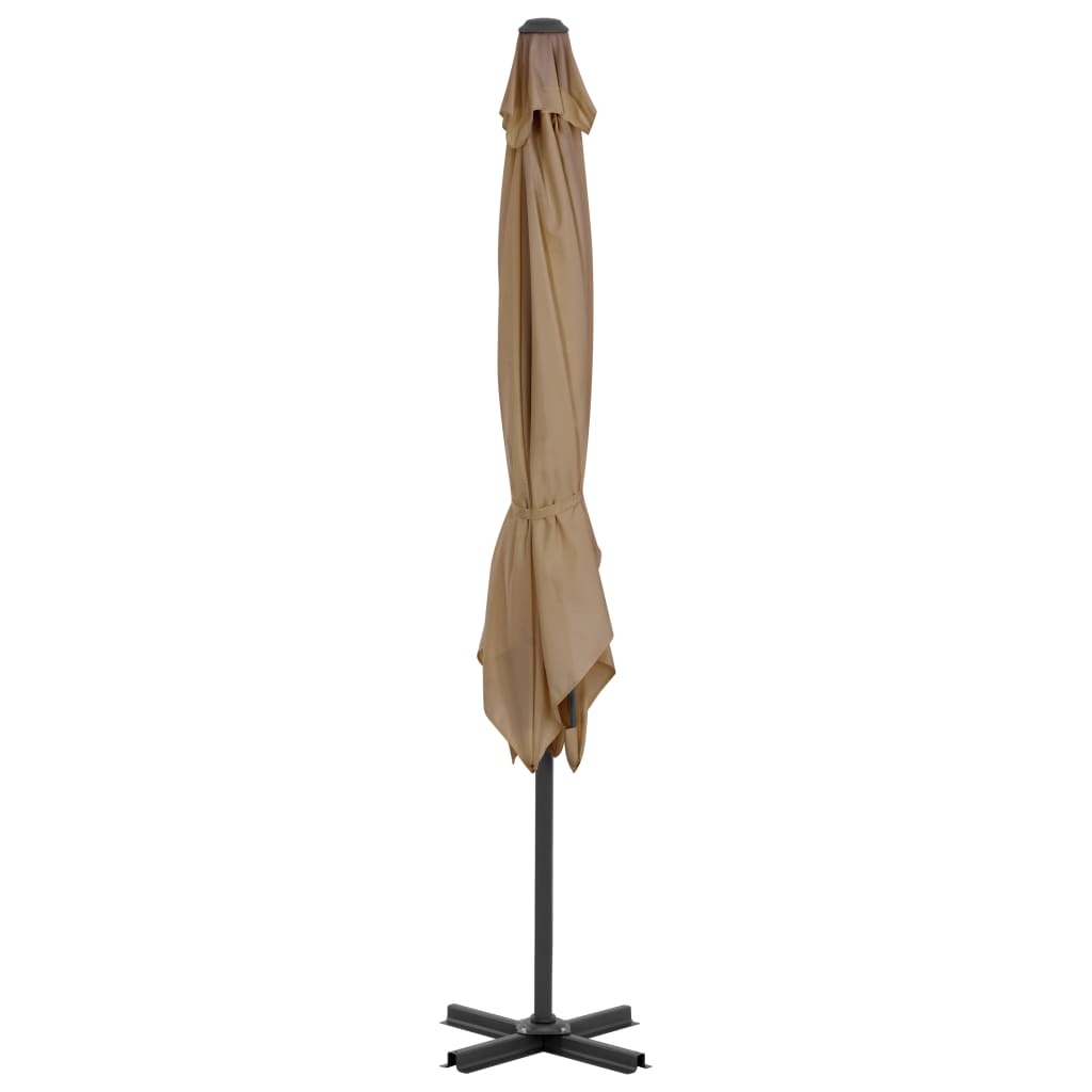 Zweefparasol Met Aluminium Paal 250X250 Cm Taupe 250 x 250 cm