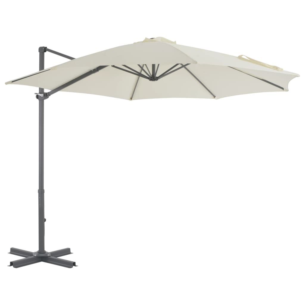 Zweefparasol Met Aluminium Paal 300 Cm Zandkleurig 300 x 238 cm