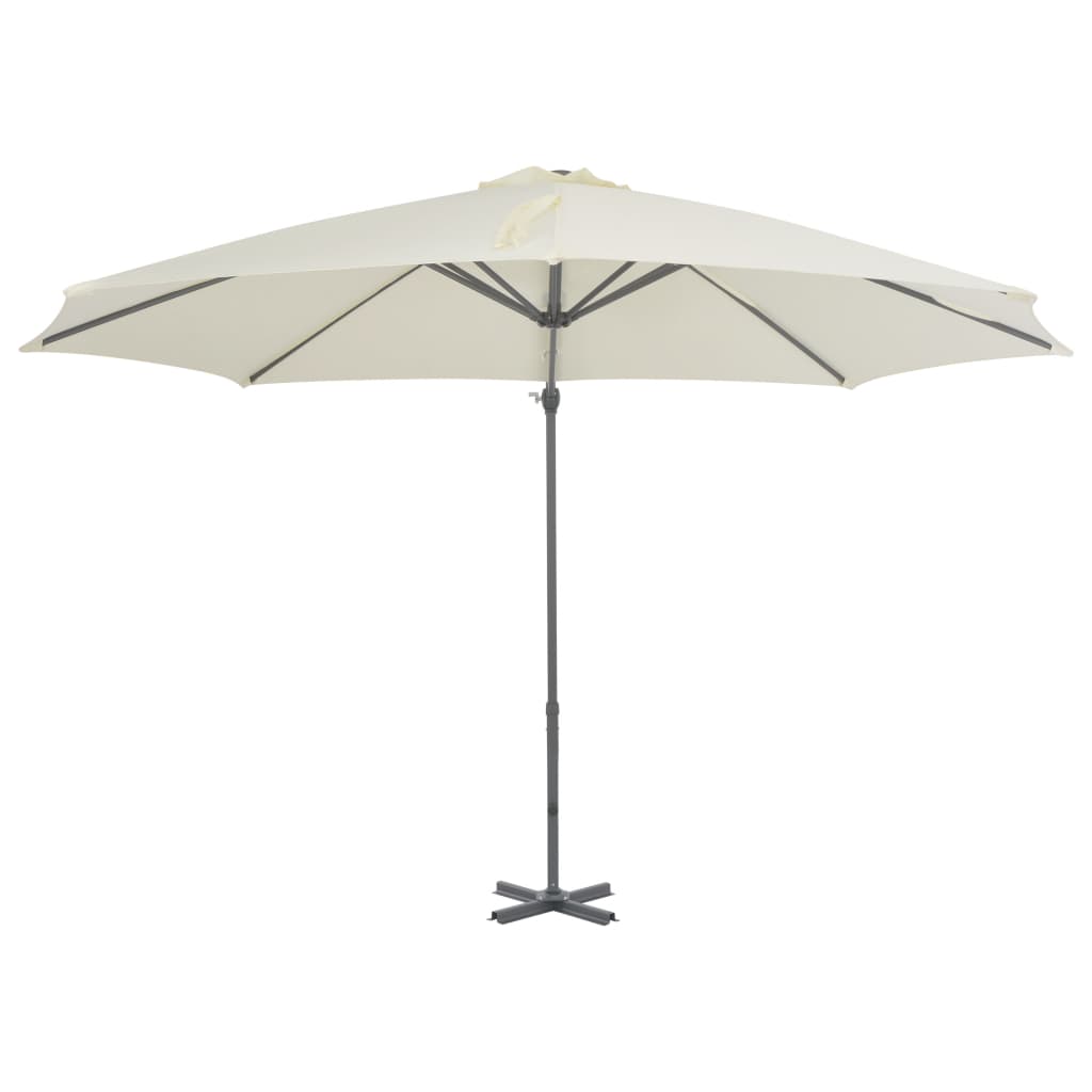 Zweefparasol Met Aluminium Paal 300 Cm Zandkleurig 300 x 238 cm