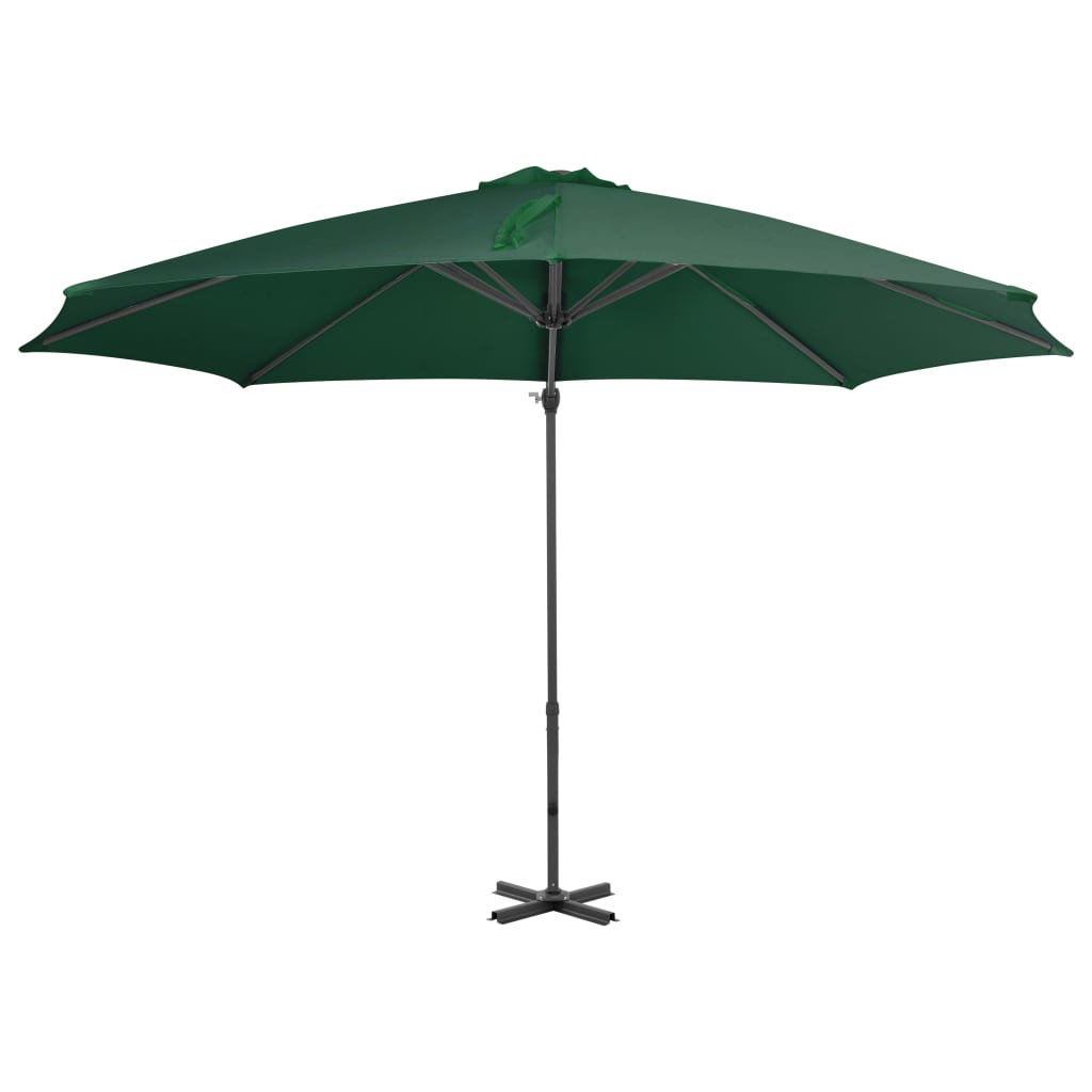 Zweefparasol Met Aluminium Paal 300 Cm Groen 300 x 238 cm Lichtgroen