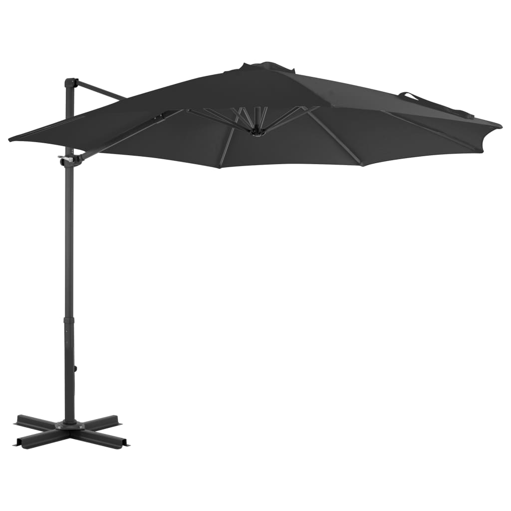 Zweefparasol Met Aluminium Paal 300 Cm Antraciet 300 x 238 cm