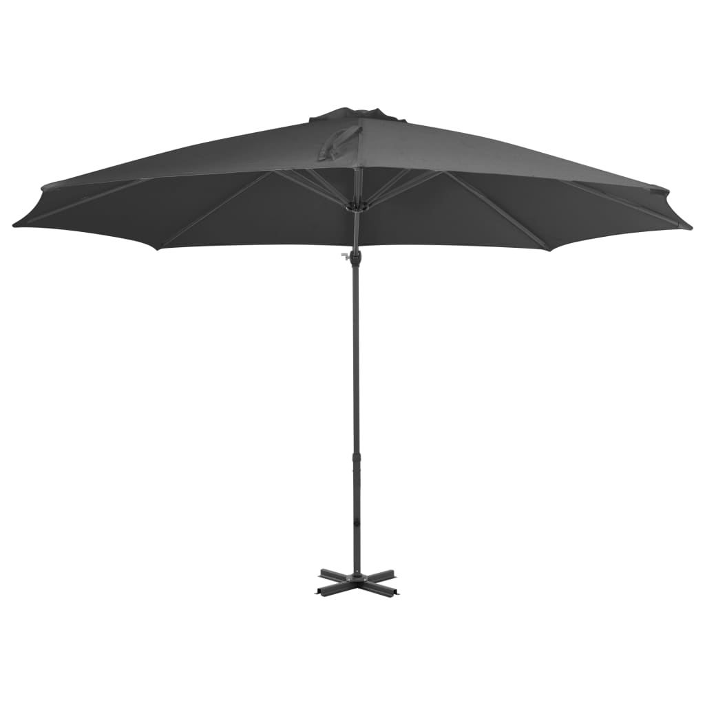 Zweefparasol Met Aluminium Paal 300 Cm Antraciet 300 x 238 cm