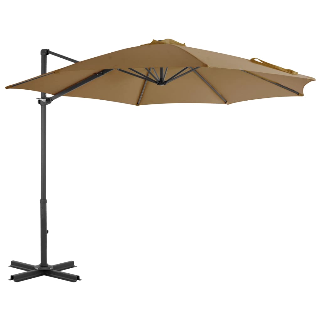 Zweefparasol Met Aluminium Paal 300 Cm Taupe 300 x 238 cm