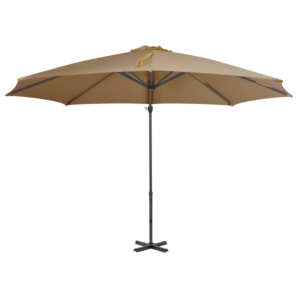 Zweefparasol Met Aluminium Paal 300 Cm Taupe 300 x 238 cm