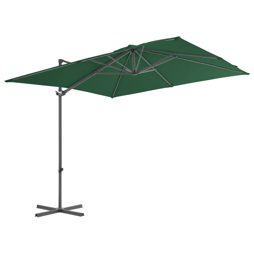 Zweefparasol Met Stalen Paal 250X250 Cm Groen 250 x 250 cm Lichtgroen