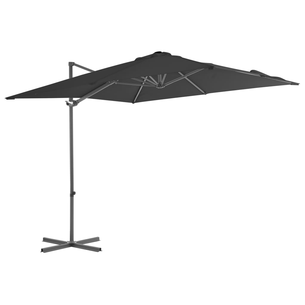 Zweefparasol Met Stalen Paal 250X250 Cm Antraciet 250 x 250 cm