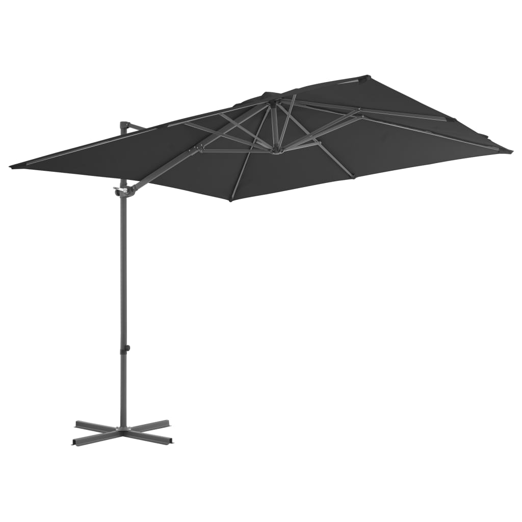 Zweefparasol Met Stalen Paal 250X250 Cm Antraciet 250 x 250 cm