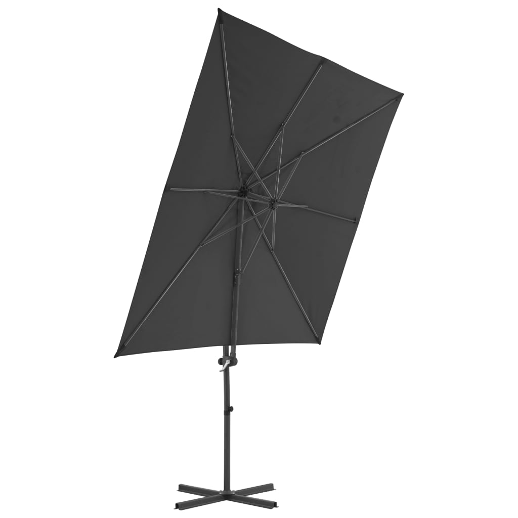 Zweefparasol Met Stalen Paal 250X250 Cm Antraciet 250 x 250 cm