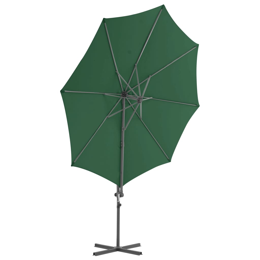 Zweefparasol Met Stalen Paal 300 Cm Groen 300 x 255 cm Lichtgroen