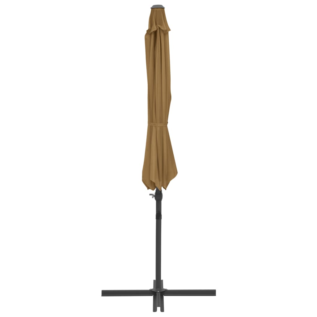 Zweefparasol Met Stalen Paal 300 Cm Taupe 300 x 255 cm