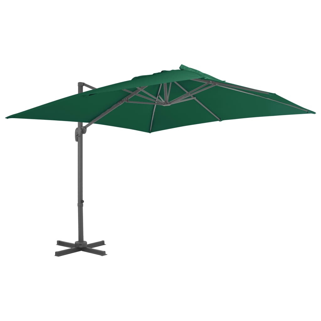 Zweefparasol Met Aluminium Paal 300X300 Cm Groen 300 x 300 cm