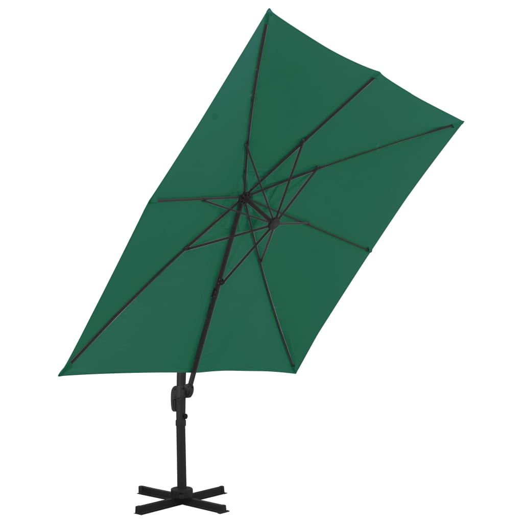 Zweefparasol Met Aluminium Paal 300X300 Cm Groen 300 x 300 cm