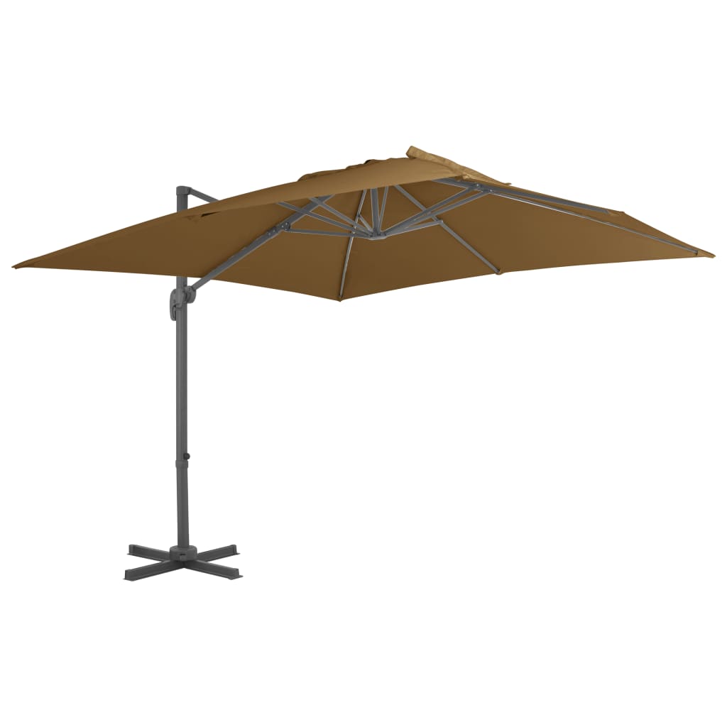 Zweefparasol Met Aluminium Paal 300X300 Cm Taupe 300 x 300 cm