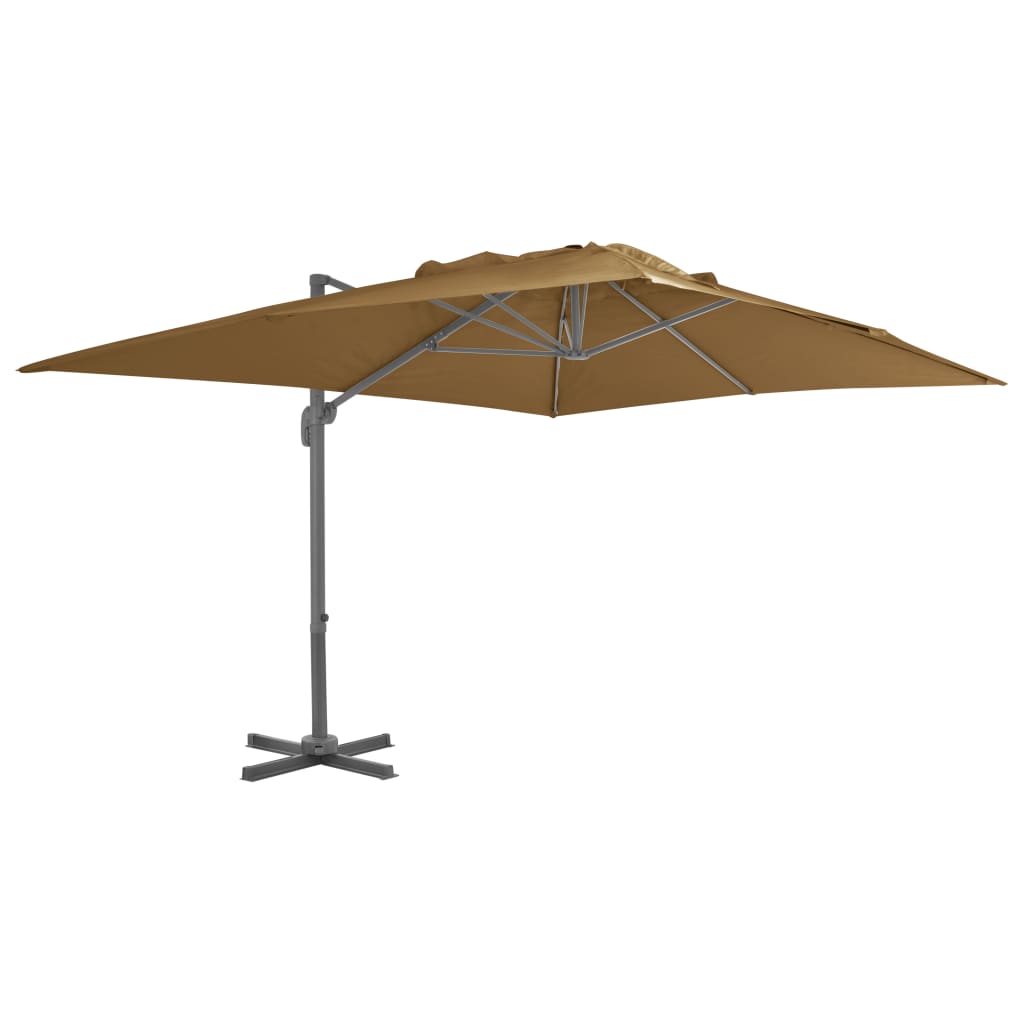 Zweefparasol Met Aluminium Paal 400X300 Cm Taupe 400 x 300 cm