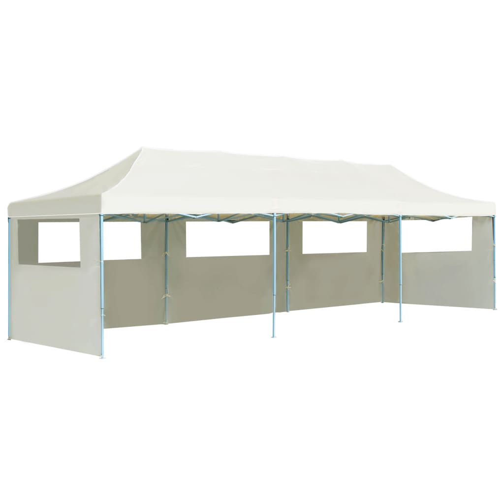 Vouwtent Pop-Up Met 5 Zijwanden 3X9 M Crème