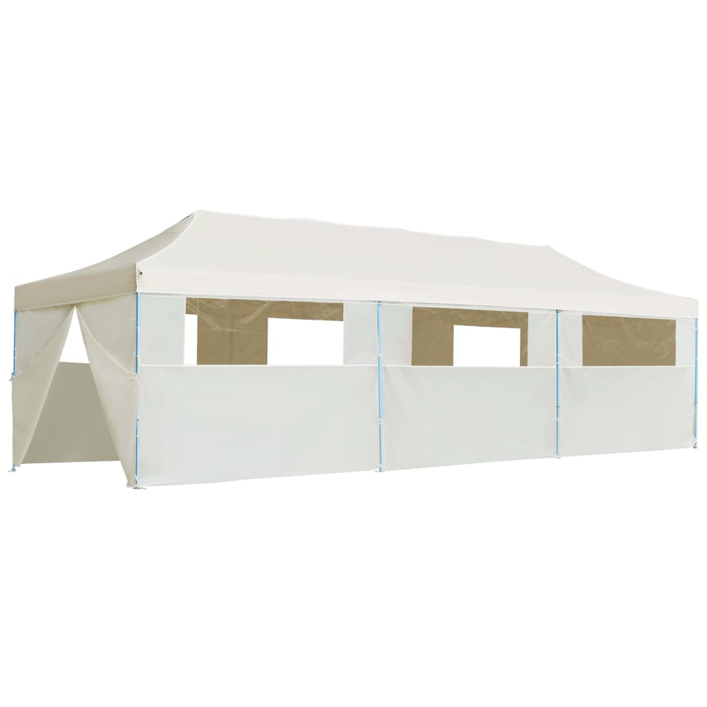 Vouwtent Pop-Up Met 8 Zijwanden 3X9 M Crème