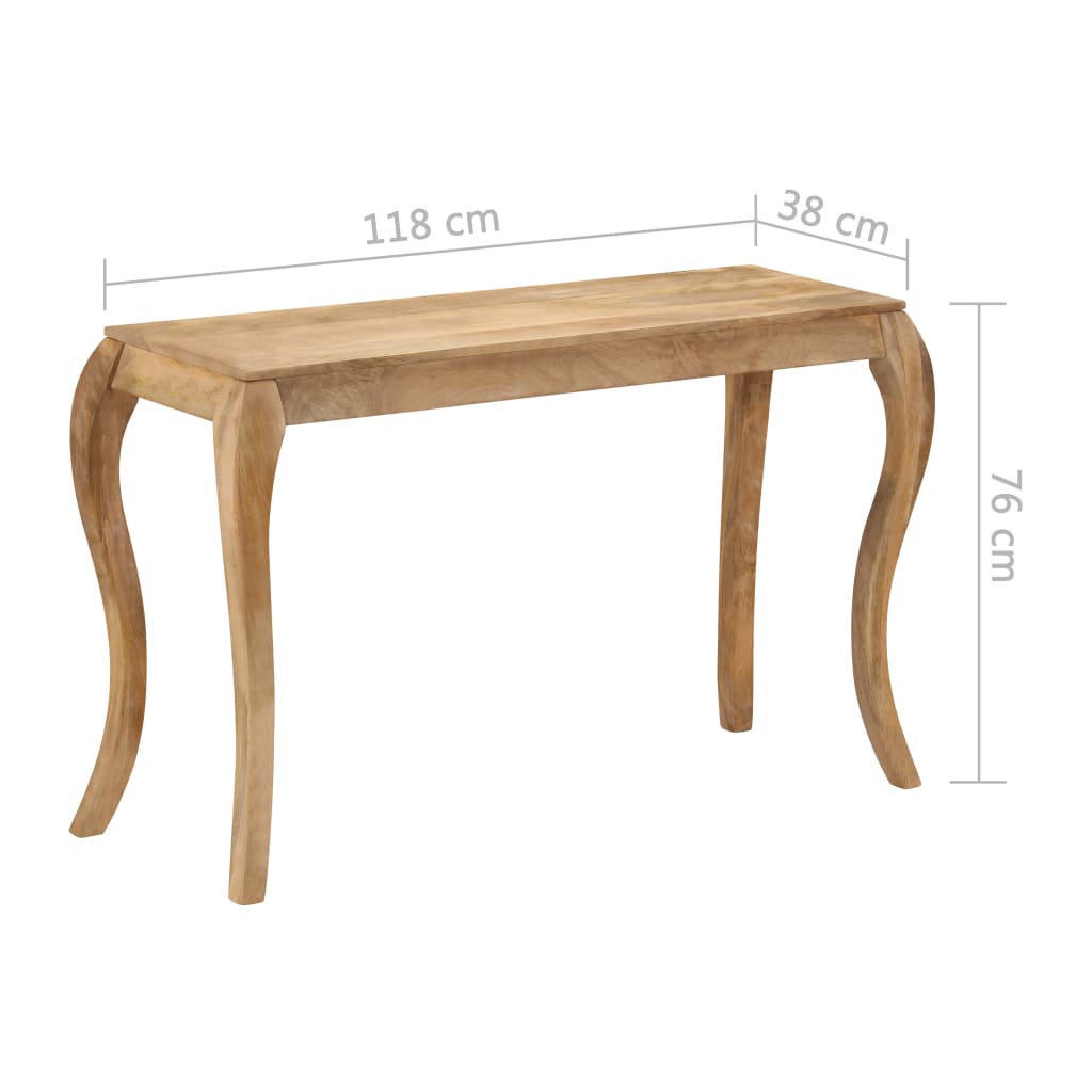 Wandtafel 118x38x76 cm massief mangohout