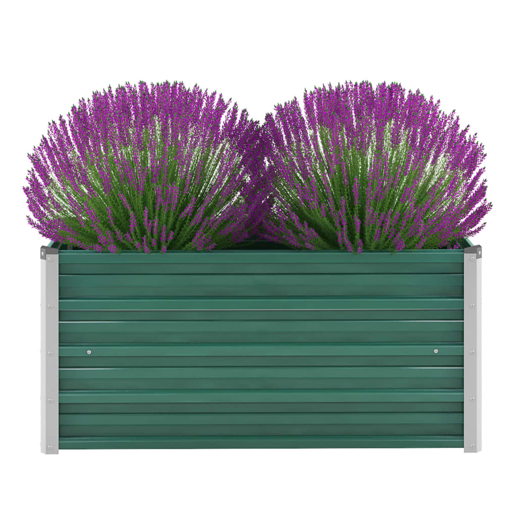 Plantenbak verhoogd 100x40x45 cm gegalvaniseerd staal groen