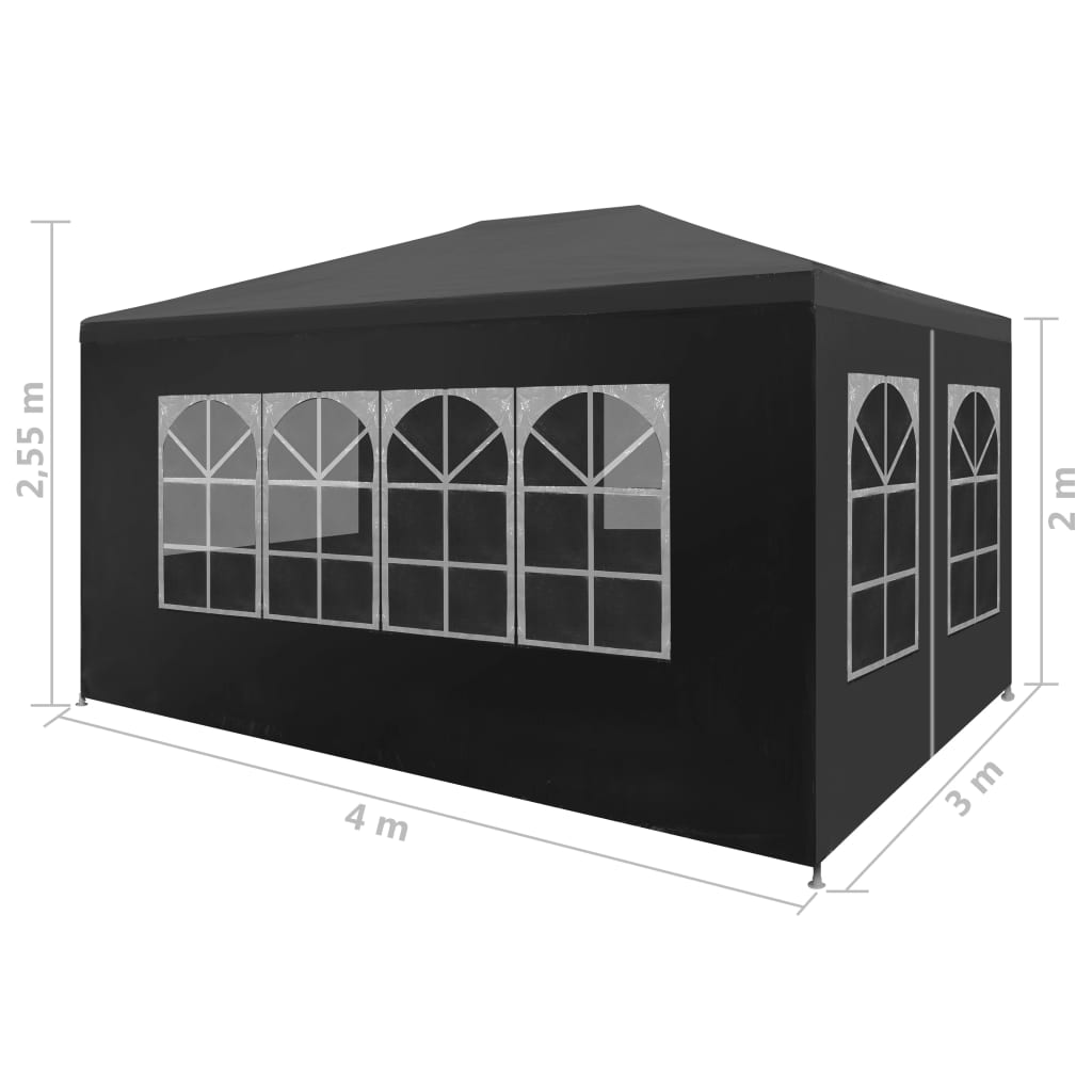 Partytent 3 x 4 m Antraciet