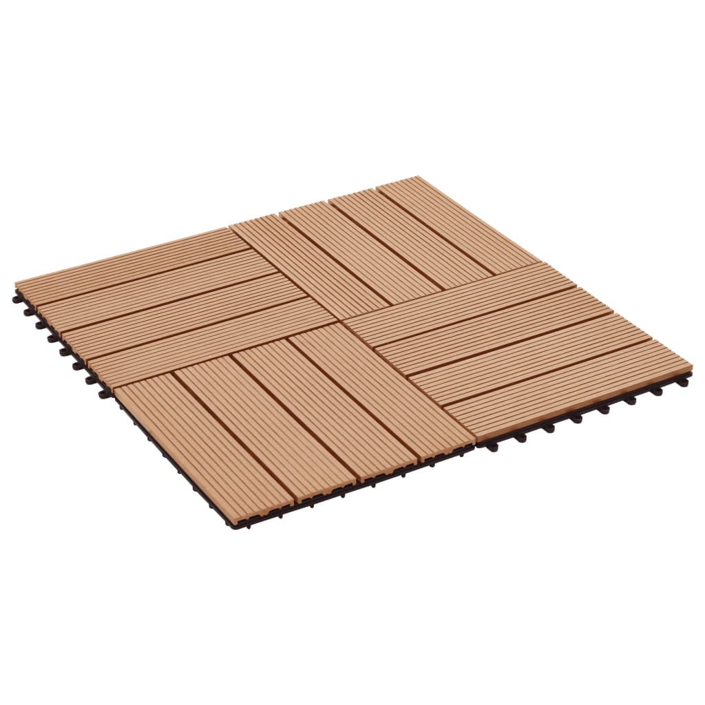 Terrastegels 30x30 cm 1 m² HKC teakkleur 11 st 11 Teakkleur Patroon 1