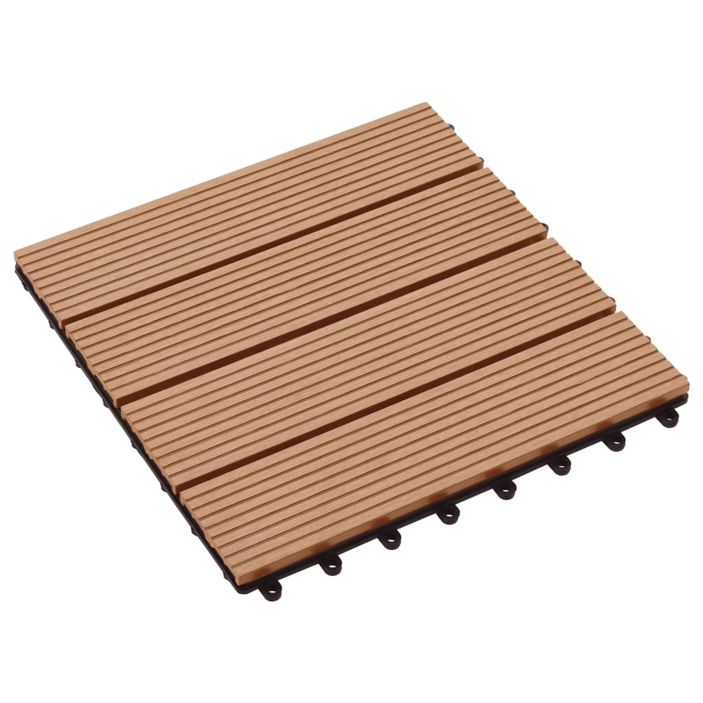 Terrastegels 30x30 cm 1 m² HKC teakkleur 11 st 11 Teakkleur Patroon 1