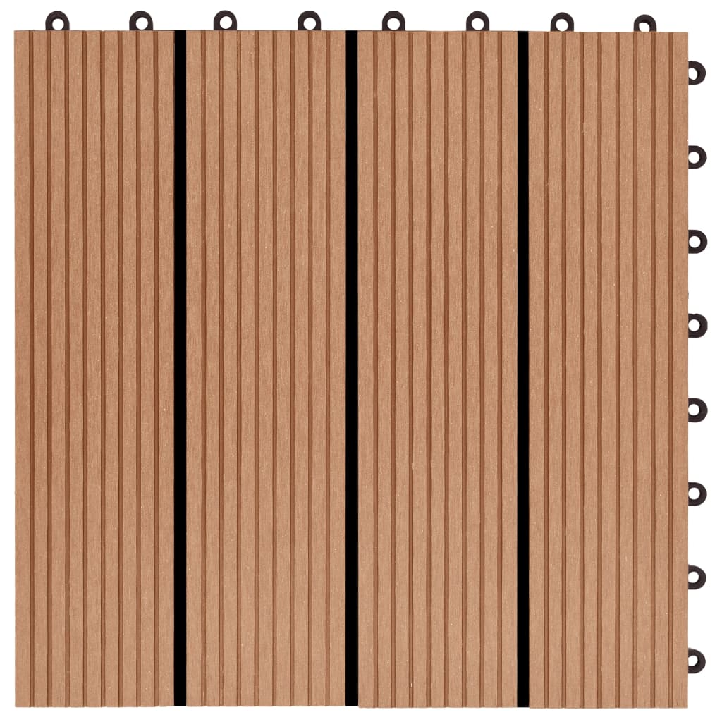 Terrastegels 30x30 cm 1 m² HKC teakkleur 11 st 11 Teakkleur Patroon 1