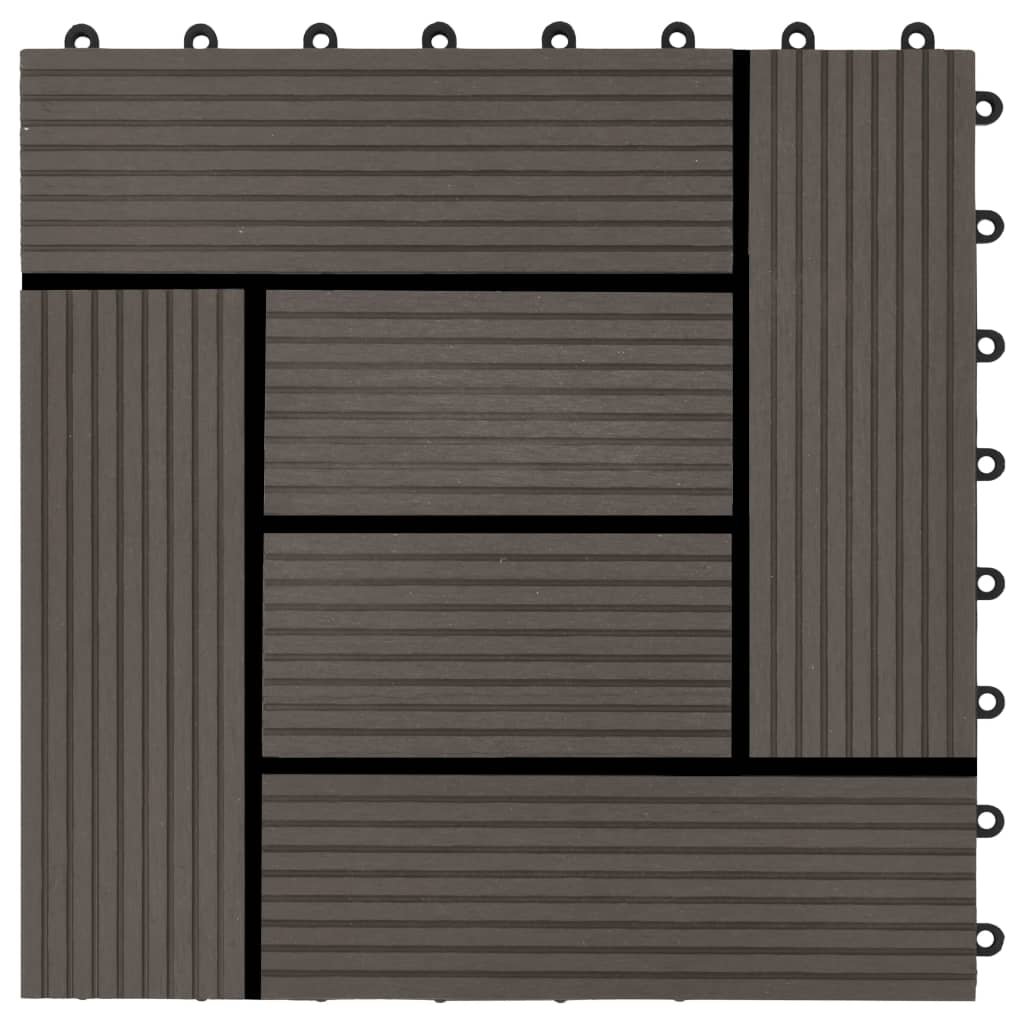 Terrastegels 30x30 cm 1 m² HKC donkerbruin 11 st 11 Donkerbruin Patroon 2