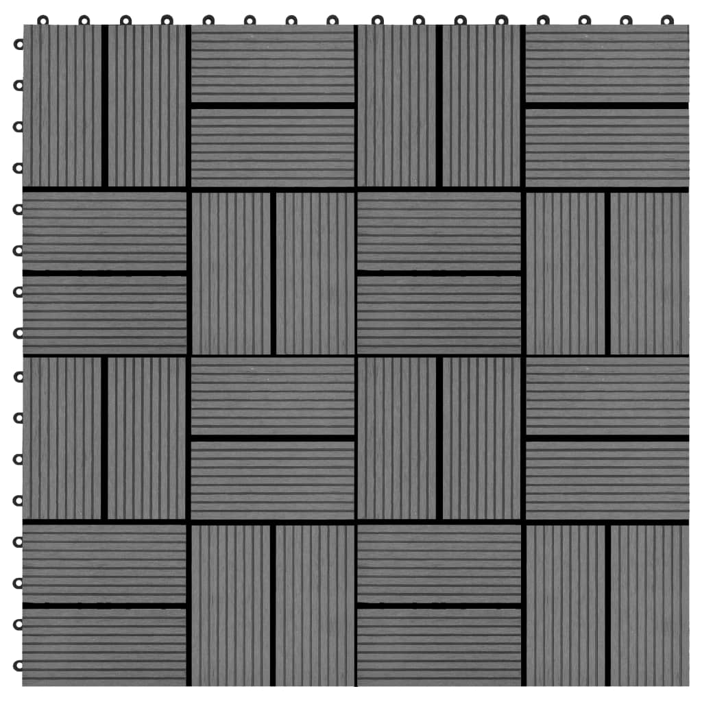 Terrastegels 30x30 cm 1 m² HKC grijs 11 st 11 Grijs Patroon 3