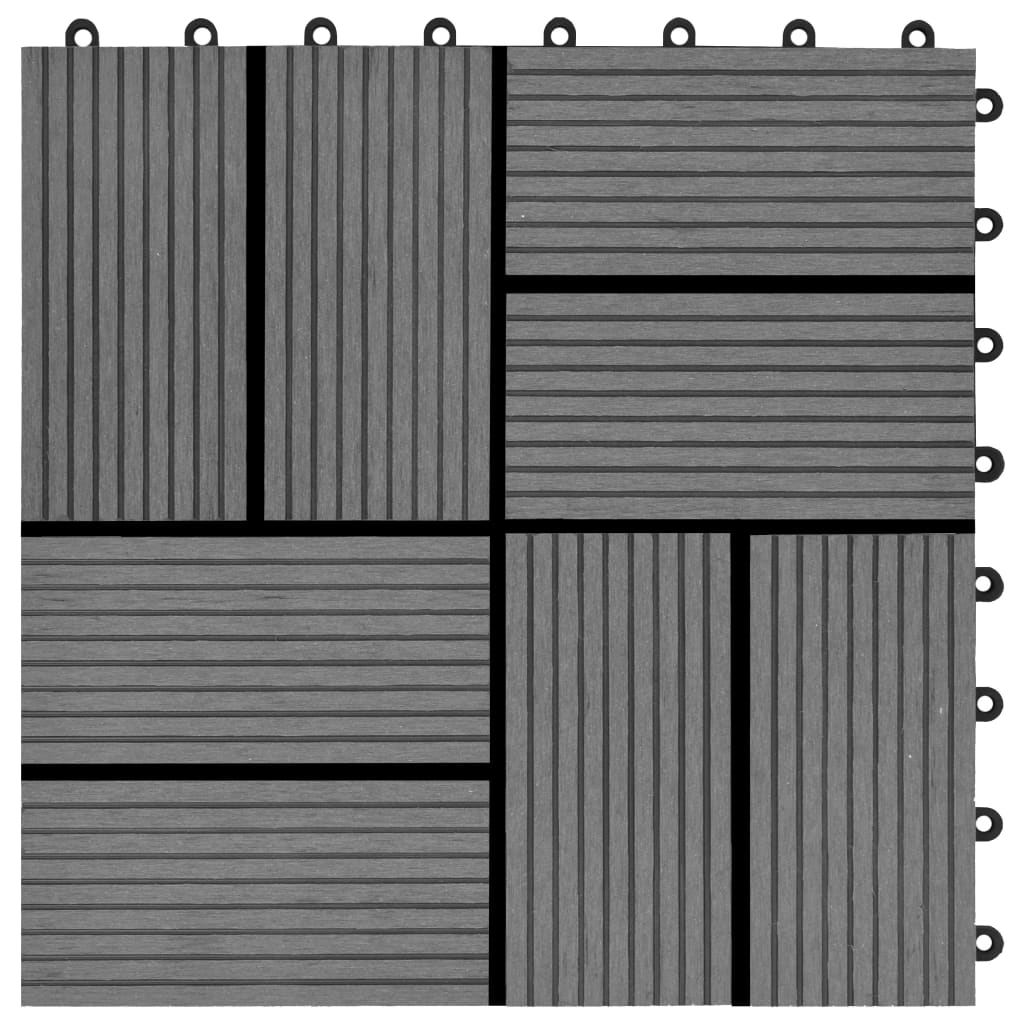 Terrastegels 30x30 cm 1 m² HKC grijs 11 st 11 Grijs Patroon 3