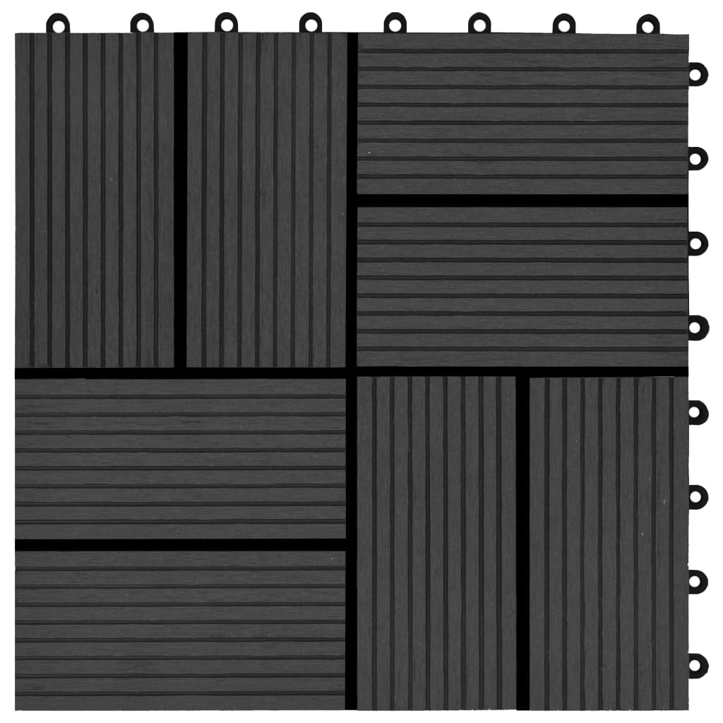 Terrastegels 30x30 cm 1 m² HKC zwart 11 st 11 Zwart Patroon 3