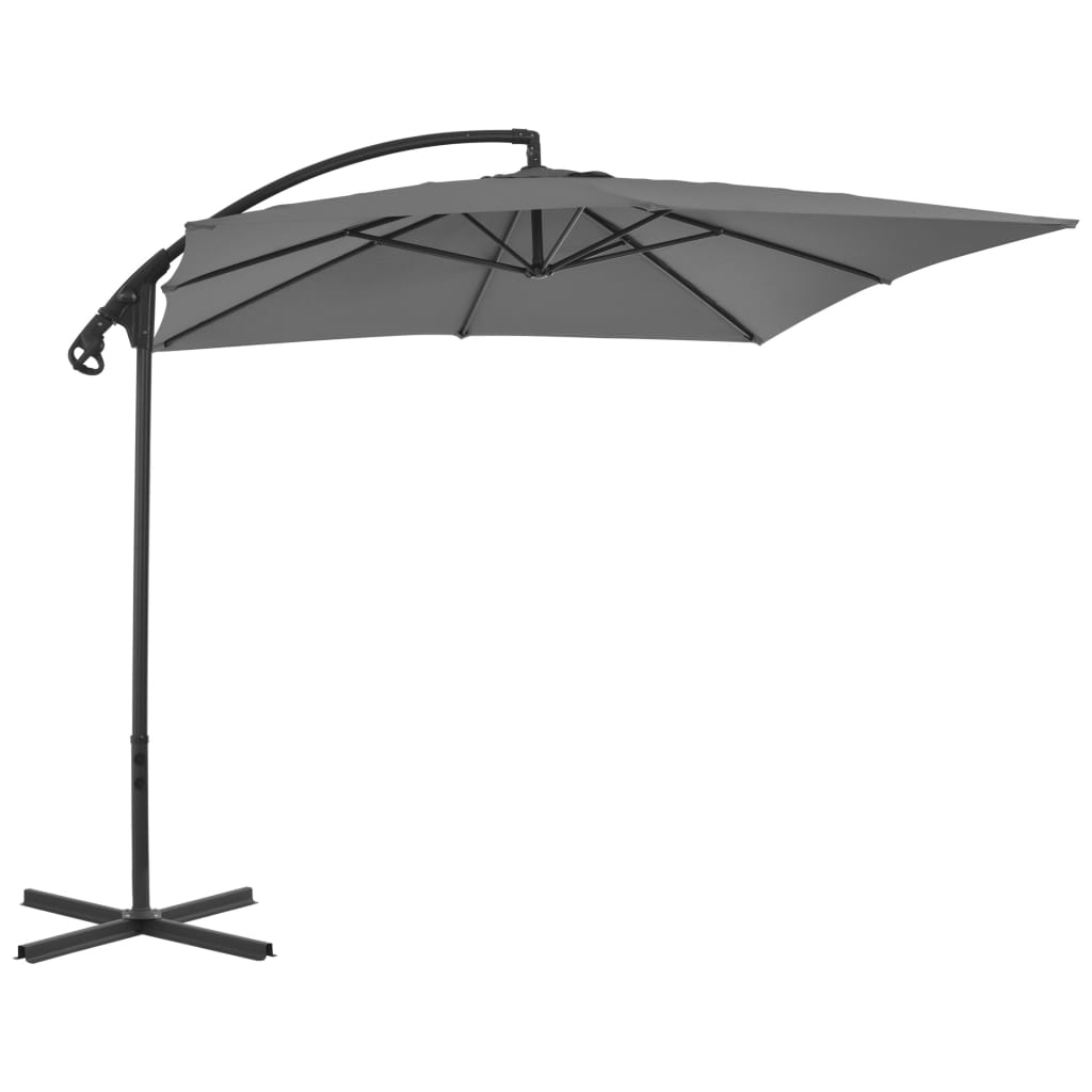 Zweefparasol Met Stalen Paal 250X250 Cm Antraciet