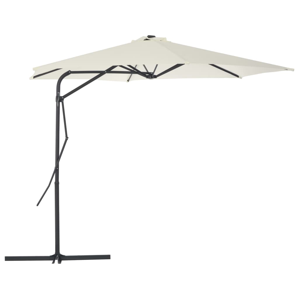 Parasol Met Stalen Paal 300 Cm Zandkleurig