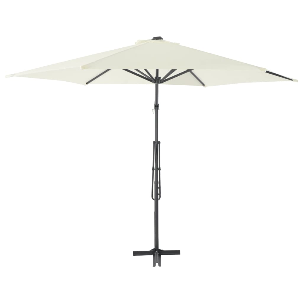 Parasol Met Stalen Paal 300 Cm Zandkleurig